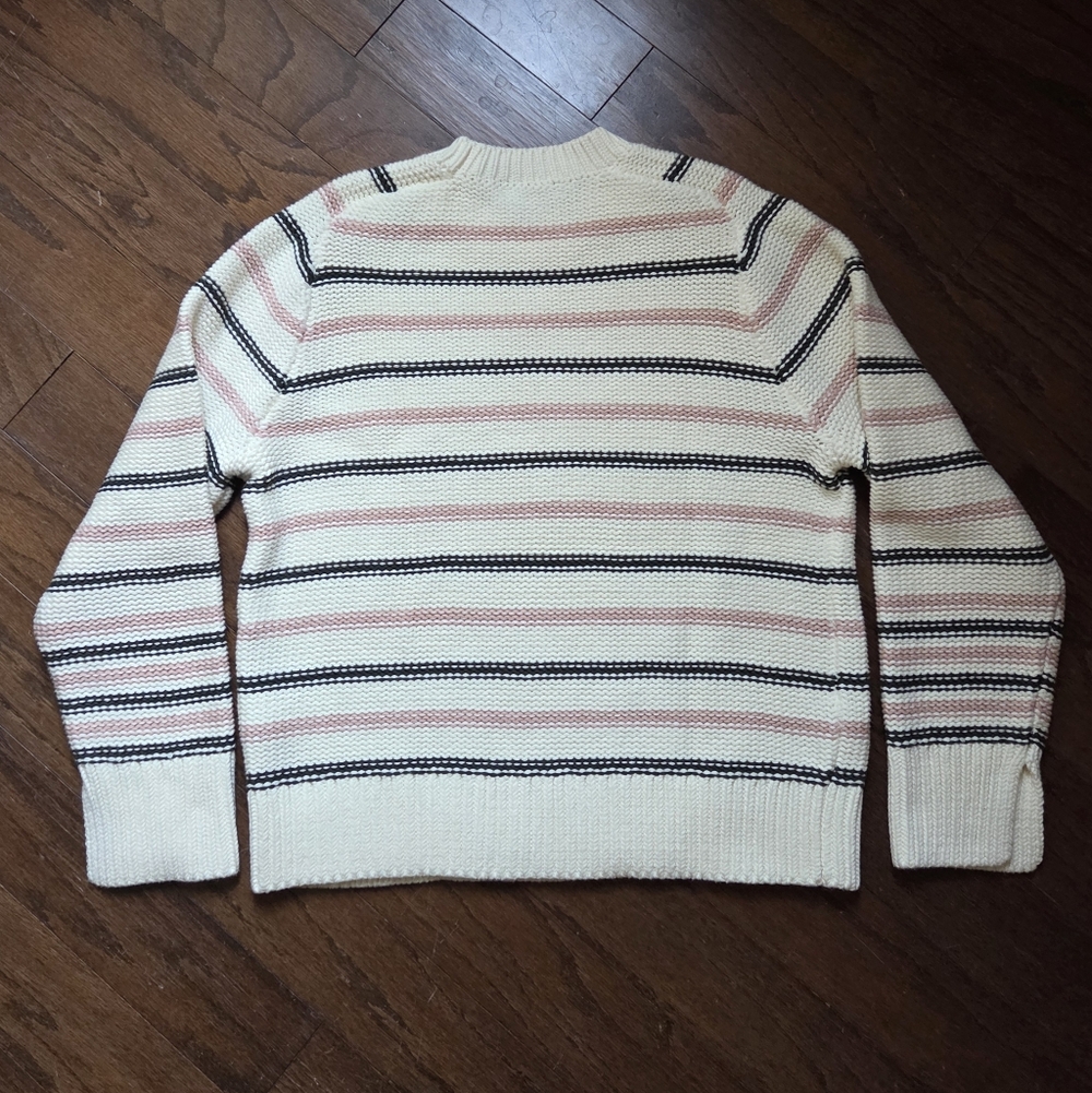 Madewell Cotton Crewneck Sweater in Stripe Size S - Picture 6 of 8